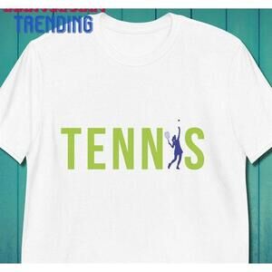 Tennis With Female Silhouette Unisex Tshirt Tee Classic